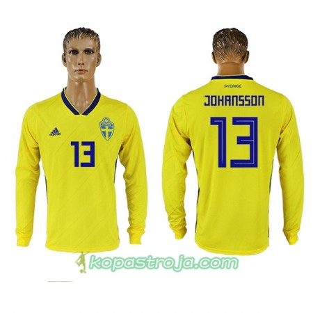 Billiga Fotbollströjor Sverige Johansson 13 WM 2018 Hemma tröja Långärmad